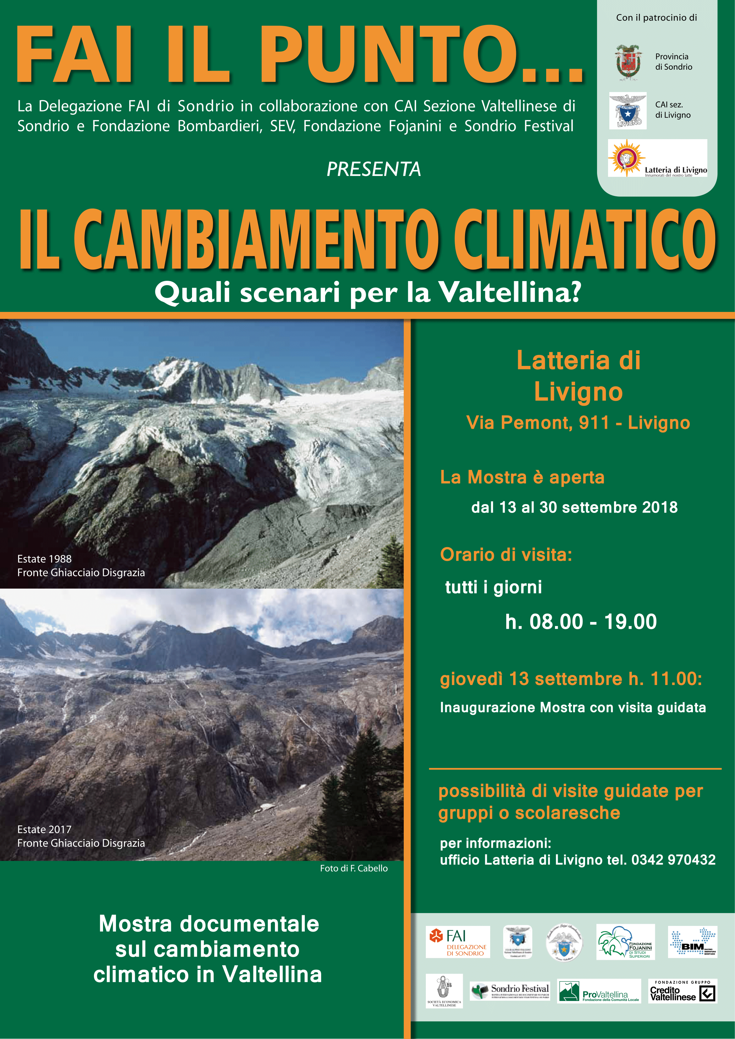 CAMBIAMENTO CLIMATICO: MOSTRA A LIVIGNO CAMBIAMENTO CLIMATICO: MOSTRA A LIVIGNO