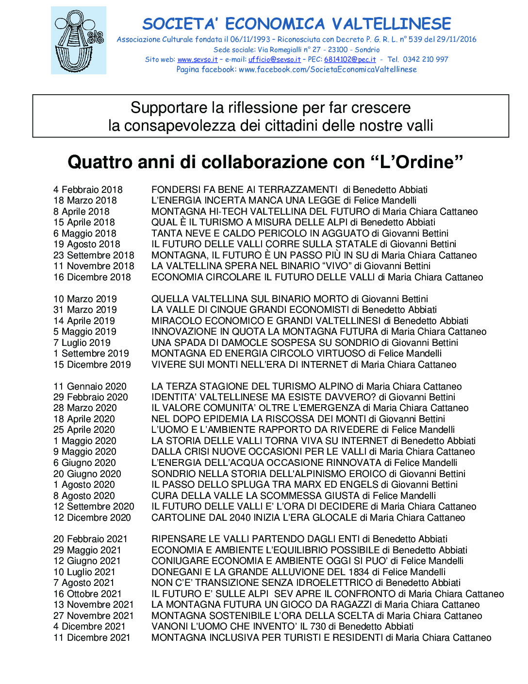 thumbnail of Quattro anni di collaborazione con L’Ordne